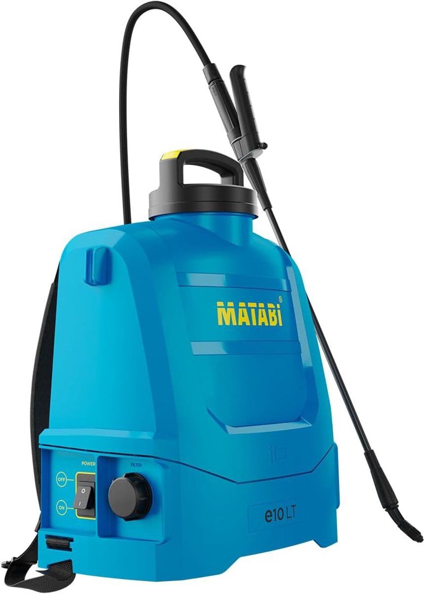 SnelShoppen - Elektrische Sproeier 10L met Afneembare Li-ion Accu, Compact Design, Ergonomische Schouderriemen, Ideaal voor Tuin en Moestuin