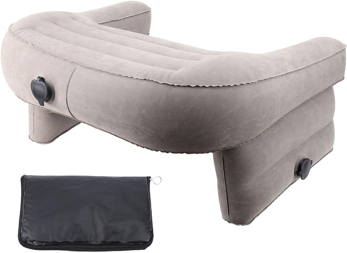SnelShoppen - Draagbaar Opblaasbaar Lees- en Speelkussen, Verstelbaar Kussen voor Bed, Bank, Laptop, Bureau, Ideaal voor Thuis, Camping, Kinderen, Bla