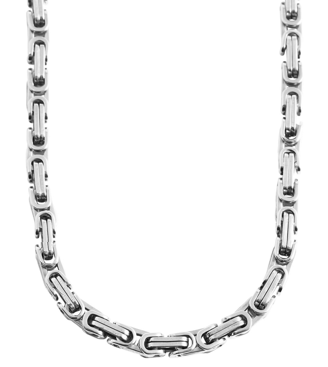 Raptor Raptor Unisex Ketting Marlyn Raptor koningsketting, zilverkleurig, dikte 6 mm. 55cm.