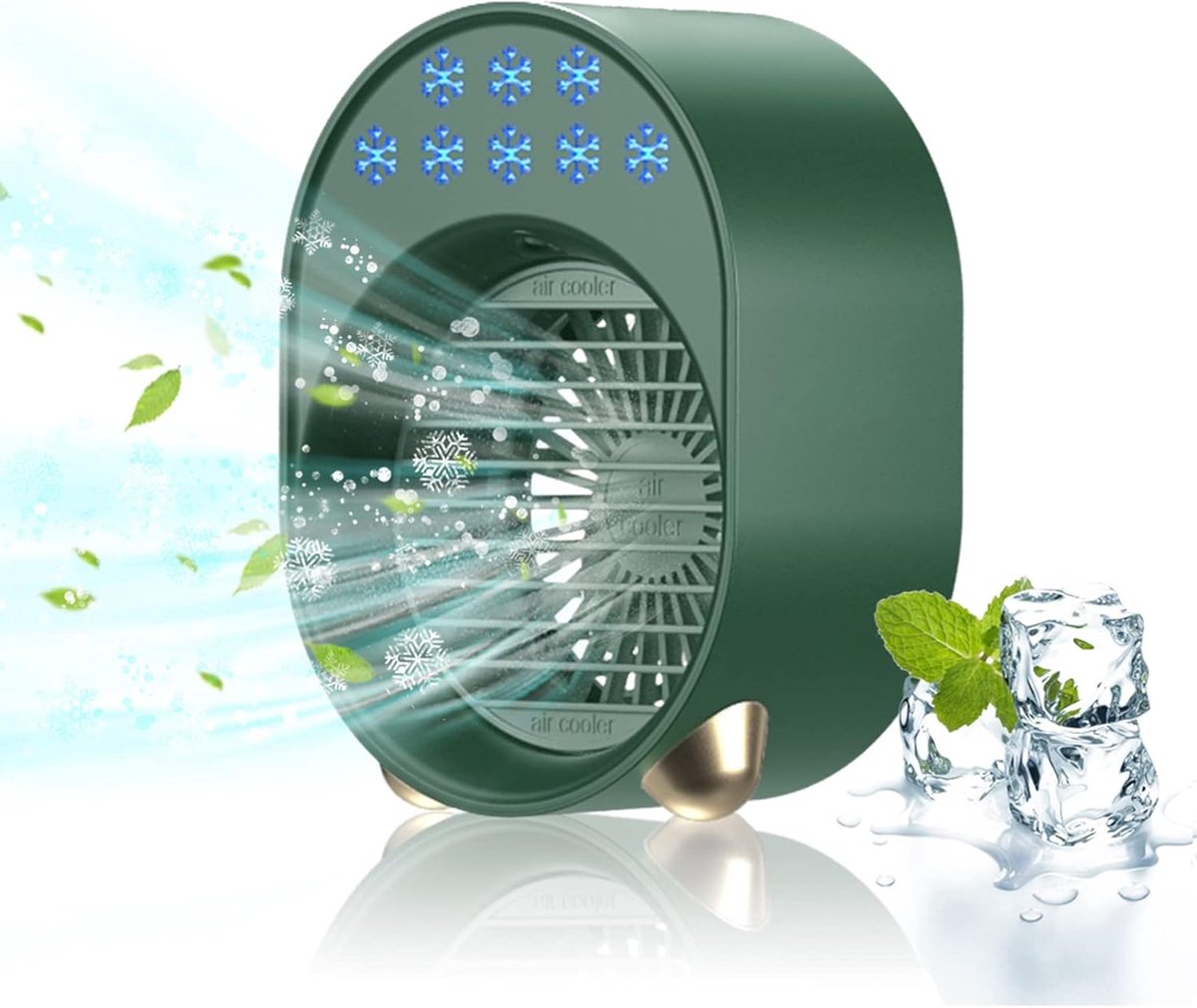 Mini Airconditioner - Draagbare Luchtkoeler - Oplaadbare Airconditioner - 4-in-1 Koelventilator - USB Ventilator - Desktop Aircooler - 3 Snelheden - 3600 mAh Batterij - Voor Thuis Kantoor Slaapkamer
