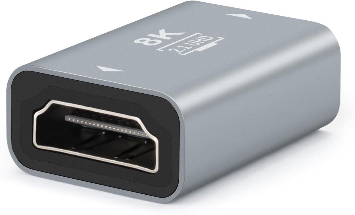 HDMI coupler 2.1 voor 8K en 4K video, verlengadapter voor laptop, monitor, PS5/4, Xbox Series X en TV met hoge snelheid en HDR ondersteuning