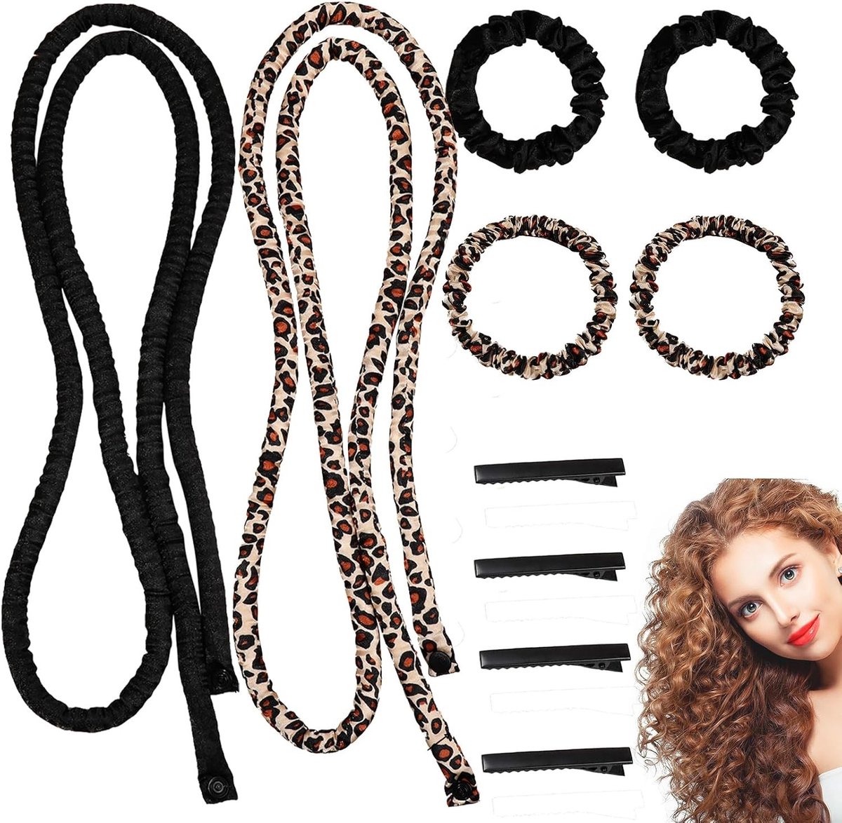 Set van 2 Heatless Nachtkrullers voor een Mooie Krul zonder Hitte - Ideaal voor Lang en Middellang Haar, Perfect voor een Gezonde Hairstyle