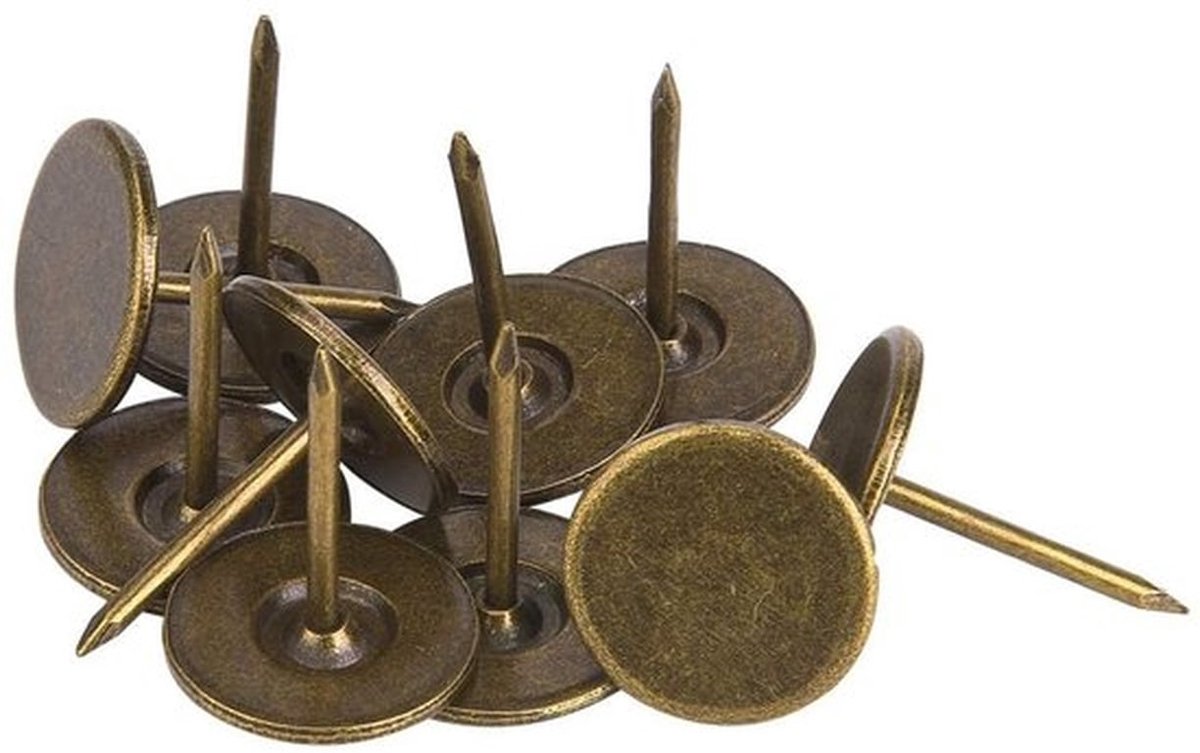 Kopspijkers 100 Stuks - Bekledingsspijkers - Antieke Stijl - Duurzaam Ijzer - Platte Kop - Decoratie Accessoires - Bekledingsnagels