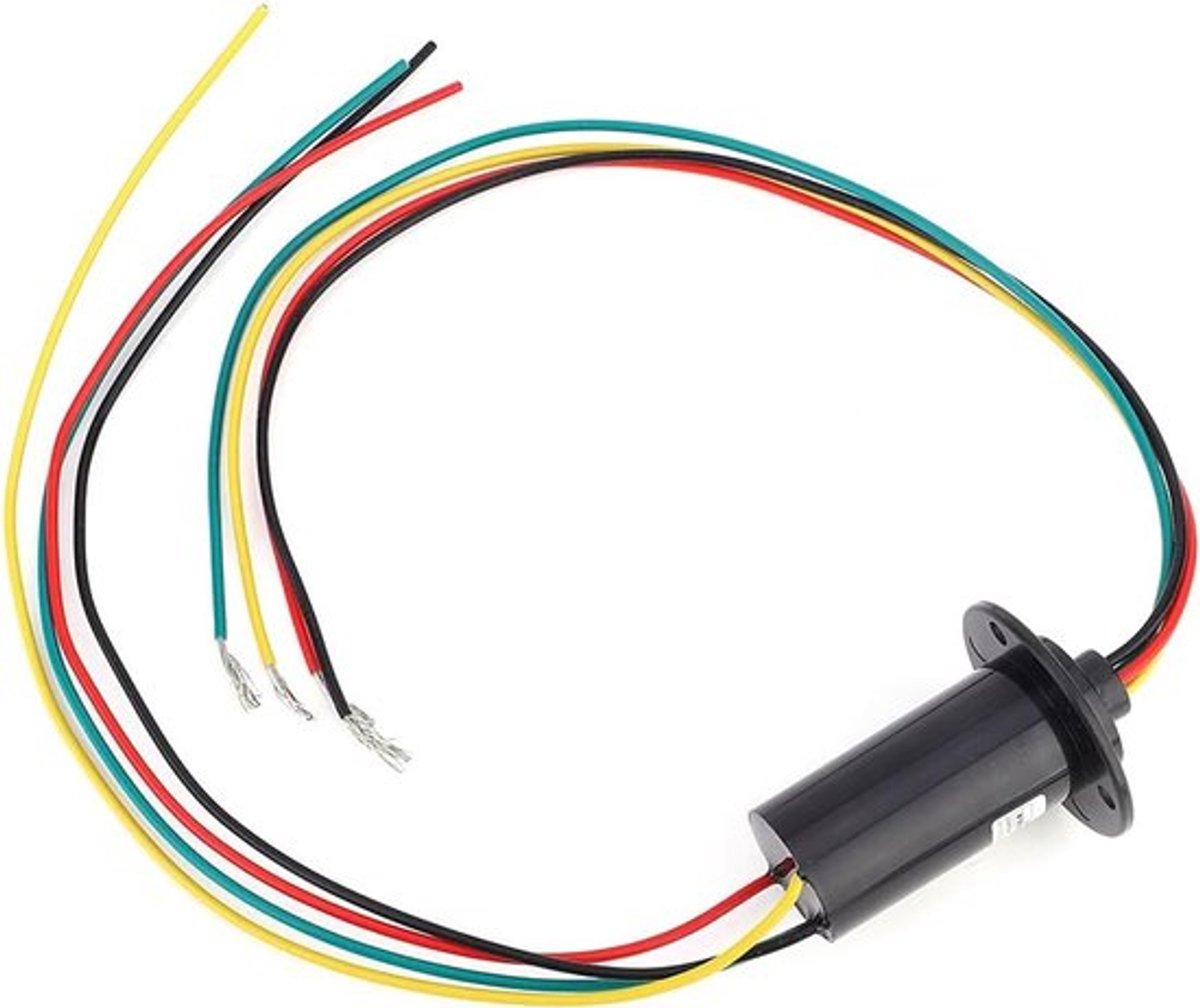 Hoogwaardige 30A 4 Draad Slipring voor Hoge Stroom, Duurzaam, Lange Levensduur, IP51 Bescherming, 300mm Draadlengte, Ideaal voor Elektrische Toepassingen en Machines