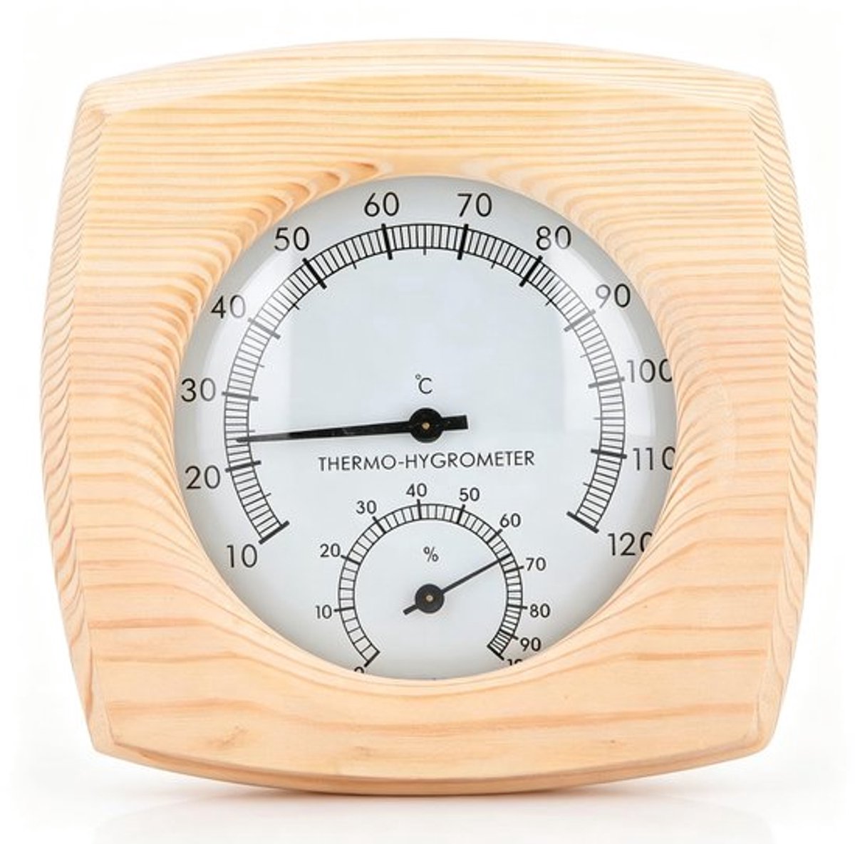 Sauna Thermometer met Hygrometer - Houten Thermometer - Vochtigheid Meter - Nauwkeurige Weergave - Explosiebestendig - Duurzaam Ontwerp - Saunahygrometer