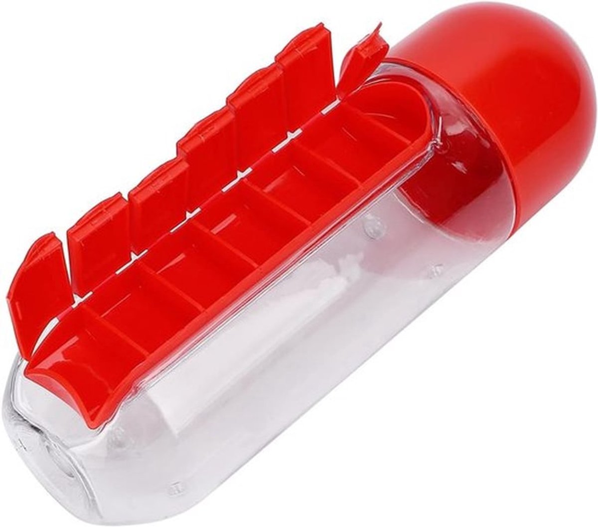 2-in-1 Pillendoos Organizer met Waterfles - Handige Medicijnopslag, Reis Pillenbox en Drinkfles voor Dagelijks Gebruik