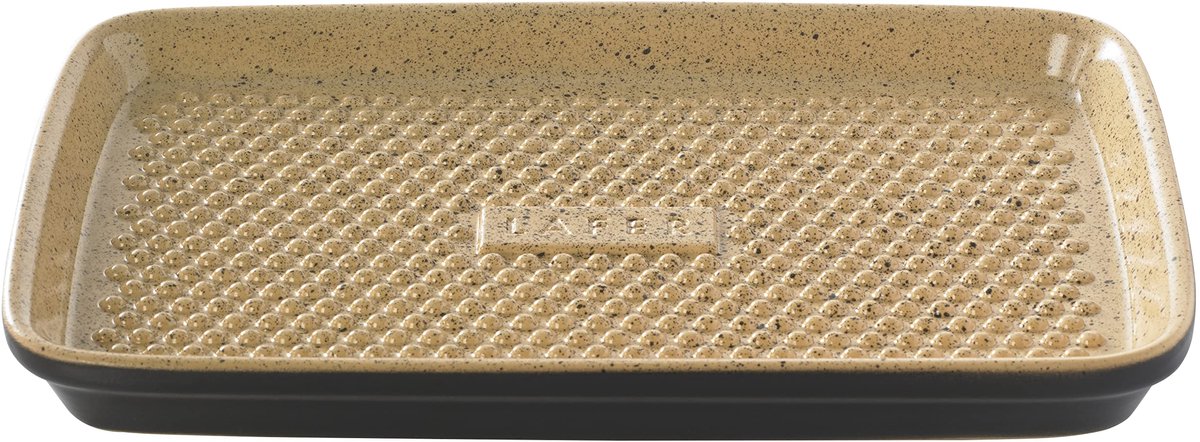 SnelShoppen - Römertopf BBQ Plancha Rechthoekig met Grill-Noppen van Natuurlijke Klei voor Grillen en Ovengebruik, Perfect voor Tuin, Camping en Feest