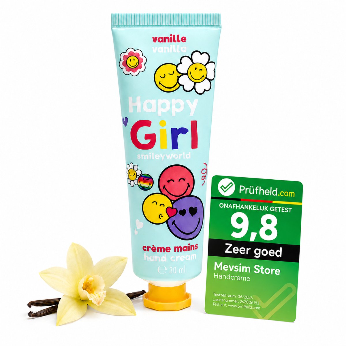 Smiley Handcrème - 30 ml - Vanilla Hydratatie