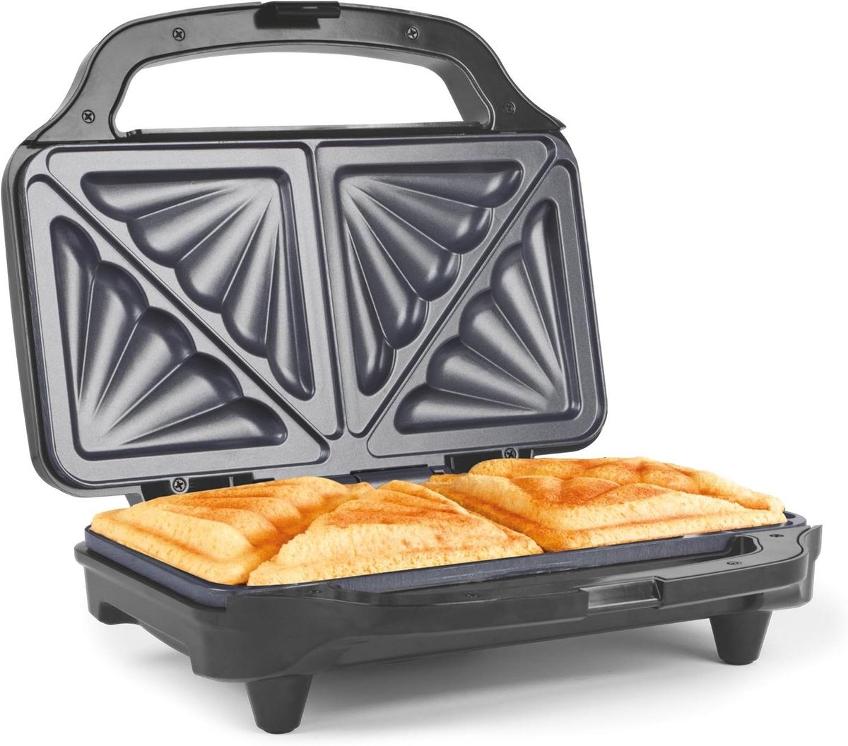 Sandwich Toaster - Tosti Apparaat - Snel Lunchen - Automatische Temperatuur - Voor 2 Tosti's - Zwart