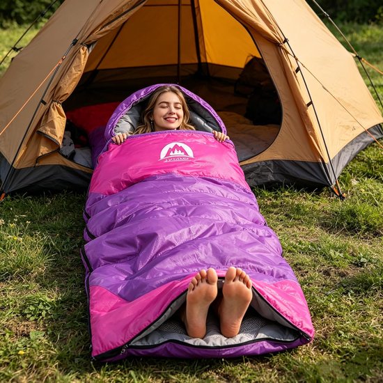 Thijox - Slaapzak 3-4 Seizoenen, Lichtgewicht en Waterdicht, Voor Kinderen, Tieners en Volwassenen, Ideaal voor Kamperen, Wandelen en Backpacken, Warm van Thijox — afbeelding 2