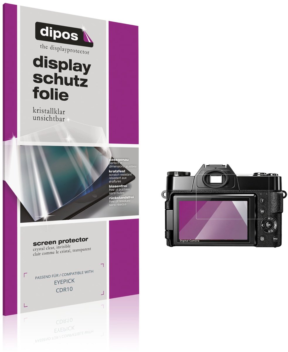 dipos – 4x Beschermfolie geschikt voor EYEPICK CDR10 | Krasbestendige & heldere Screenprotector Ultra-Thin