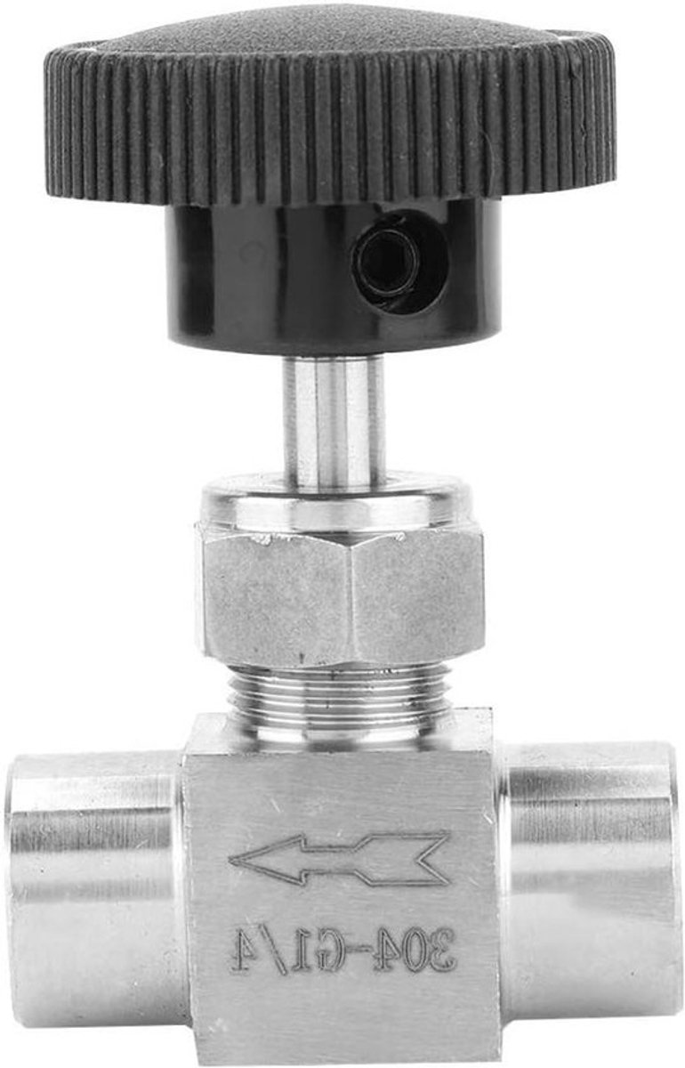 Roestvrij Staal Naaldklep BSPP Vrouwelijke Schroefdraad 1/4 Inch Hogedruk Klep voor Water Gasolie Brandstoftransmissie - Buisaccessoires
