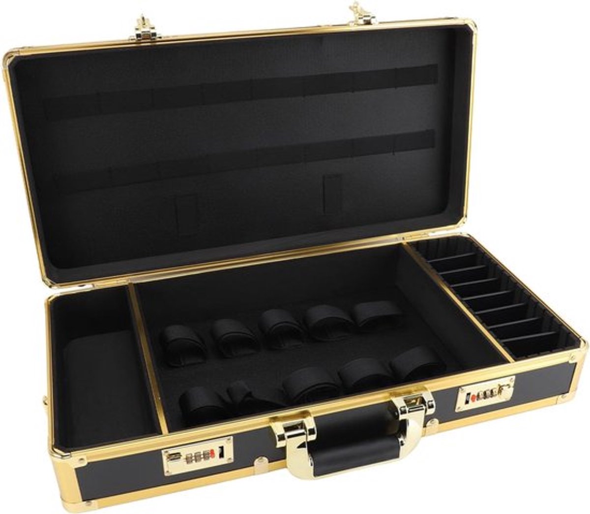 Haarstylist Organizer Koffer voor Kappers met Beveiligingsslot - Draagbare Toolbox voor Vanities en Studio's