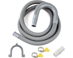 Afvoerslang verleng - Afvoerslang - wasmachineslang - met slangklemmen en afvoerslang verbindingsstuk - voor wasmachine en vaatwasser - Ø20mm - 1 meter