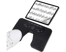 Bluetooth-voetpedaal Geschikt voor het omslaan van pagina's, oplaadbaar en stil, Geschikt voor tablets en smartphones, modern design, afmetingen: 17 x 11 x 2,3 cm
