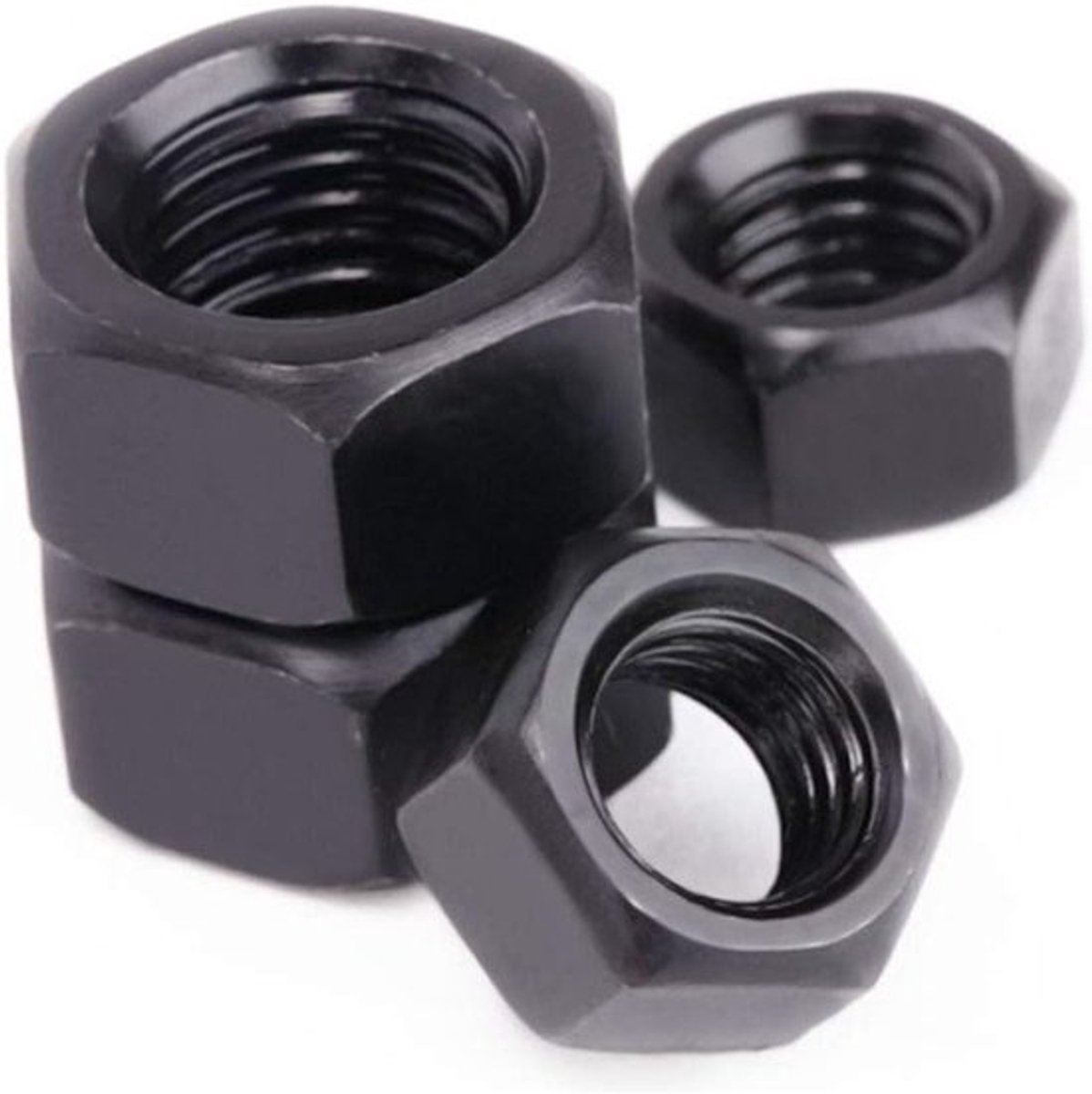 200 Stuks Nylon Zeskantmoeren - M2 M2.5 M3 M4 M5 M6 Zwarte Isolatie Moeren voor Elektronische Circuit Assemblage en Hardware Kit