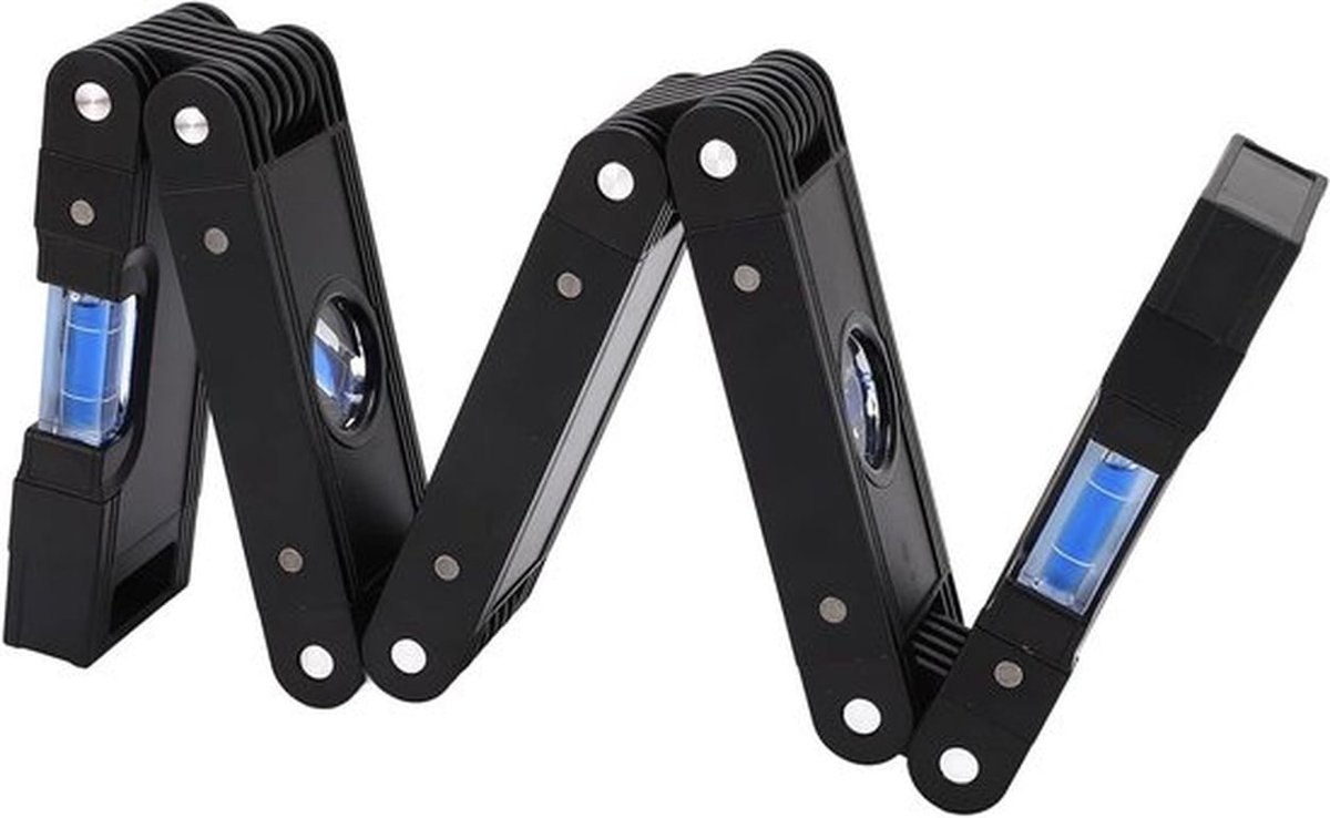 Vouwbare Meetinstrument met 4 Bubbels en Meerdere Hoeken - Aluminium Legering, Precisie en Functionaliteit