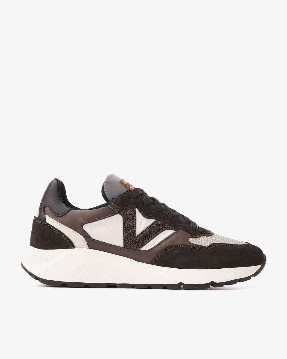 VIA VAI Owen Cody Sneakers Heren - Leer, Suède - Donkerbruin - Maat 46