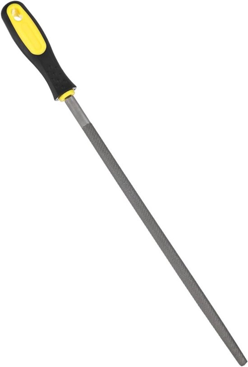Ronde Metalen Vijl 30 cm, Hoogwaardig Staal, Diamant Vijl met PVC Handgreep voor Hout, Metaal, Keramiek en DIY Projecten