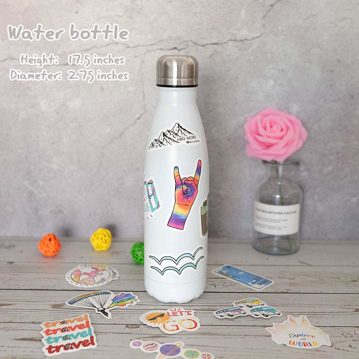 Waterproof stickers 50-pack met verschillende designs