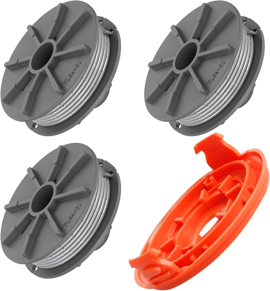 Vervangspoel met Deksel voor Turbotrimmer en ComfortCut, 6.1 m Spoelkoord en 3 Vervangspoelen voor Tuinonderhoud