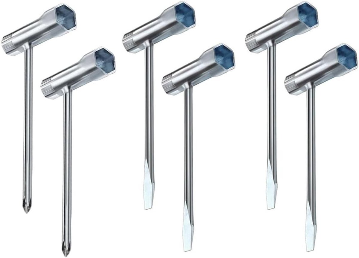 Set van 6 Kettingzaag Sleutels 13mm x 19mm Ring Sleutel, Bougiesleutel voor Tuinmachines en Auto Onderhoud