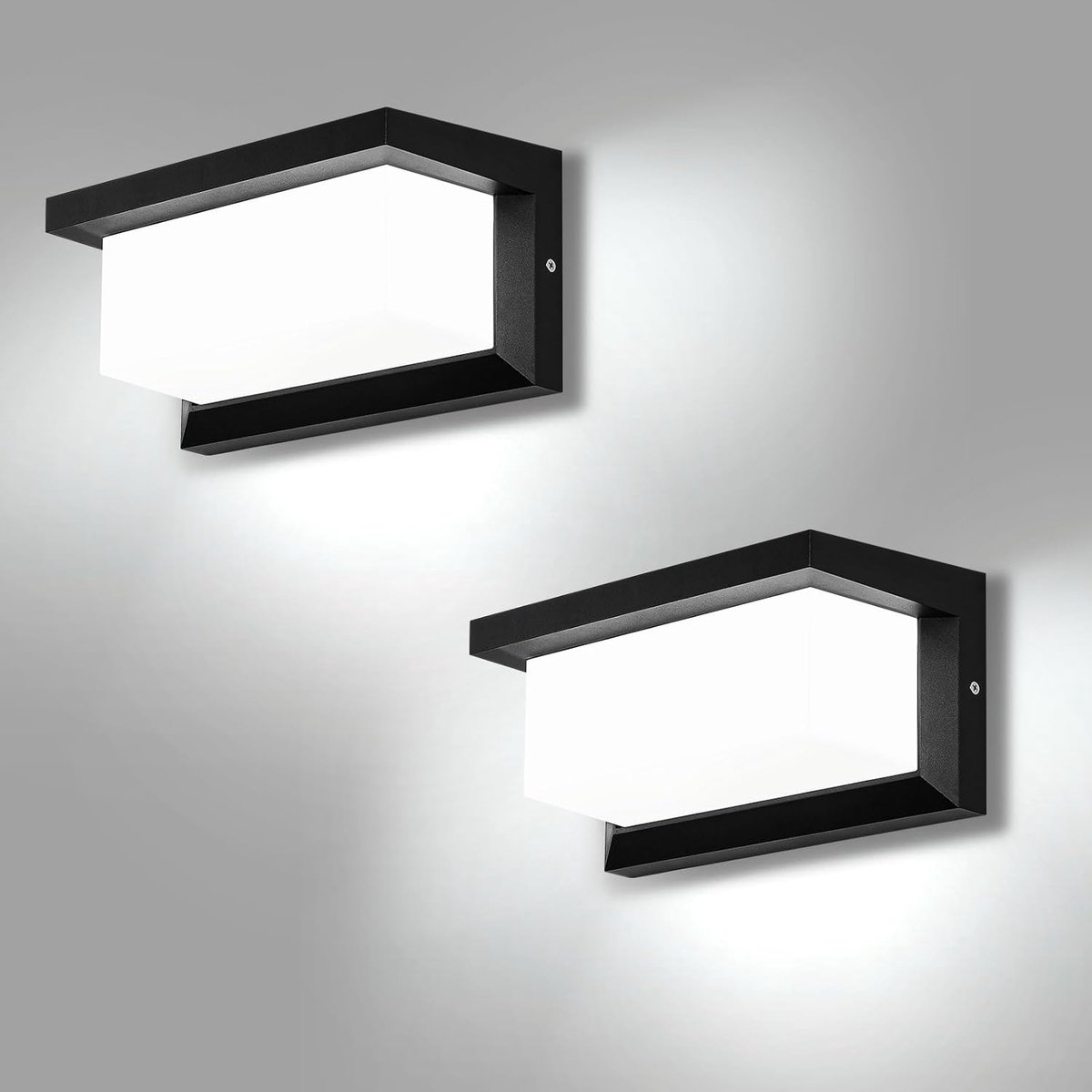 LED Wandleuchte Outdoor 2 Pieces 18W IP66 Waterproof Outdoor Lamp Outdoor Lighting Wall Rectangular Wall Light - ShopVlot
