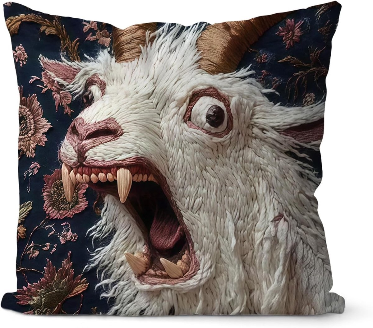 Grappige Kussenhoezen met Geit Motief, Decoratieve Kussenslopen voor Woonkamer en Slaapkamer, 45 x 45 cm, Humoristische Decoratie voor Bank en Stoelen