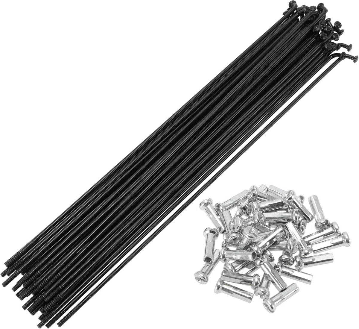 Universele Fietspaken 14G 179mm Lengte Carbon Staal Zwart - Set voor Fietswielen, Duurzaam en Lichtgewicht