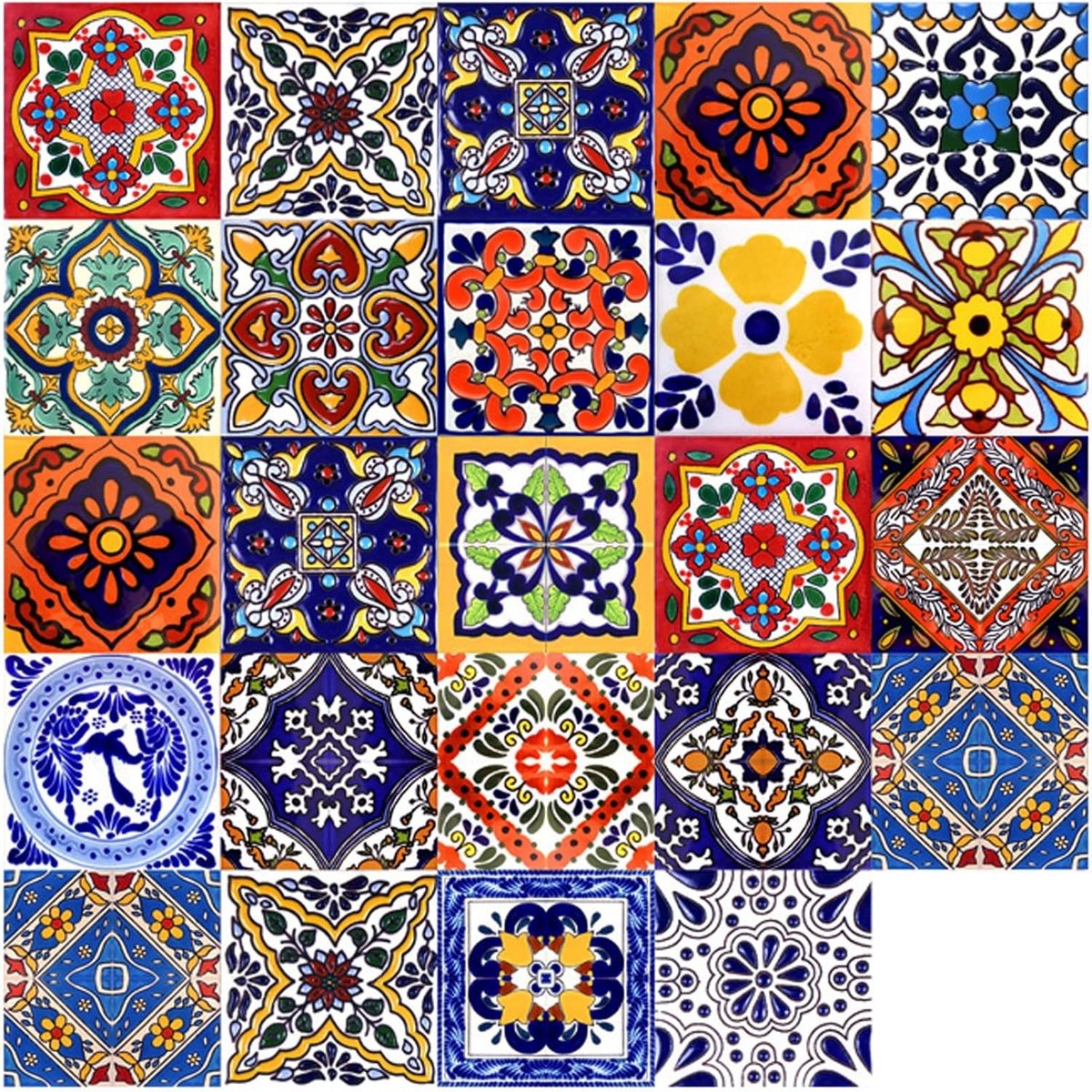 Decoratieve Waterdichte Tegelstickers voor Keuken en Badkamer, 24 Stuks, 20x20 cm, Marokkaanse Stijl PVC Wanddecoratie voor Woonkamer en Meubels
