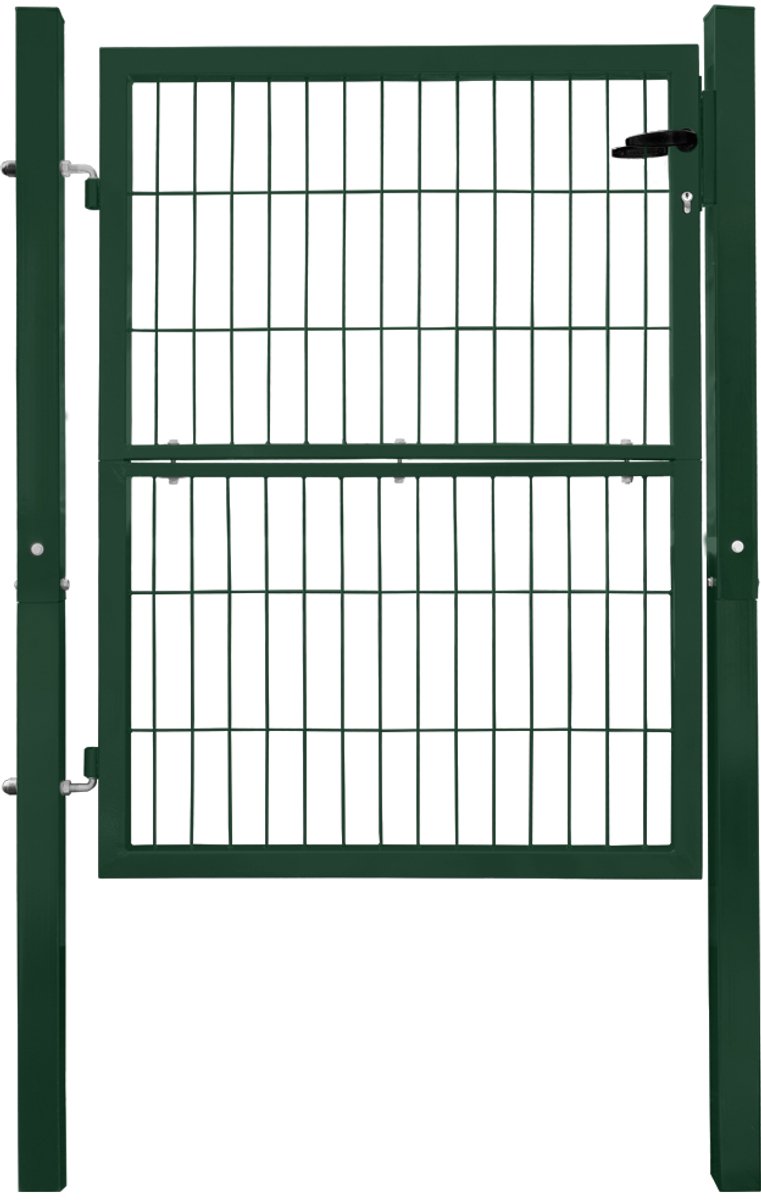 Tuinpoort / Hekpoort / Looppoort – Vierkante buis – Antraciet / Groen – Met slot (V2A roestvrij staal)