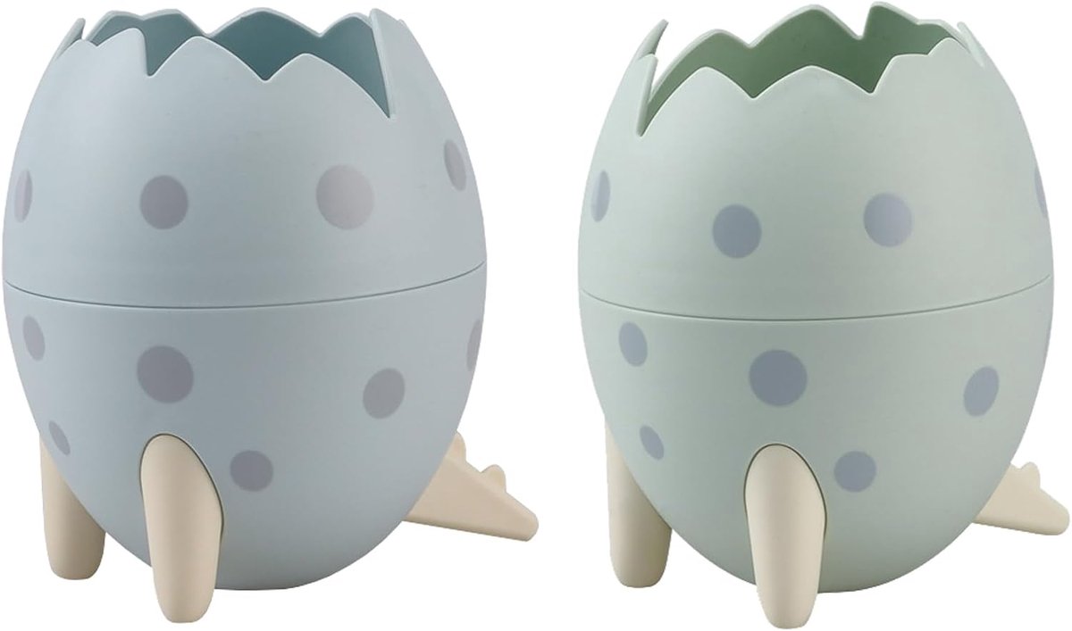 Penhouder dinosaurusei 2 stuks - lichtgroen en luchtblauw - schattig ontwerp - ideaal voor bureauorganizer - ShopVlot