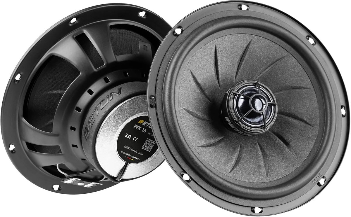 SnelShoppen - Geluidssysteem ETON PFX 16 - 16,5 cm / 6,5" Coaxiaal Autoluidsprekers voor Auto, Camper, Bus, Bestelwagen - 100 Watt, 1 Paar