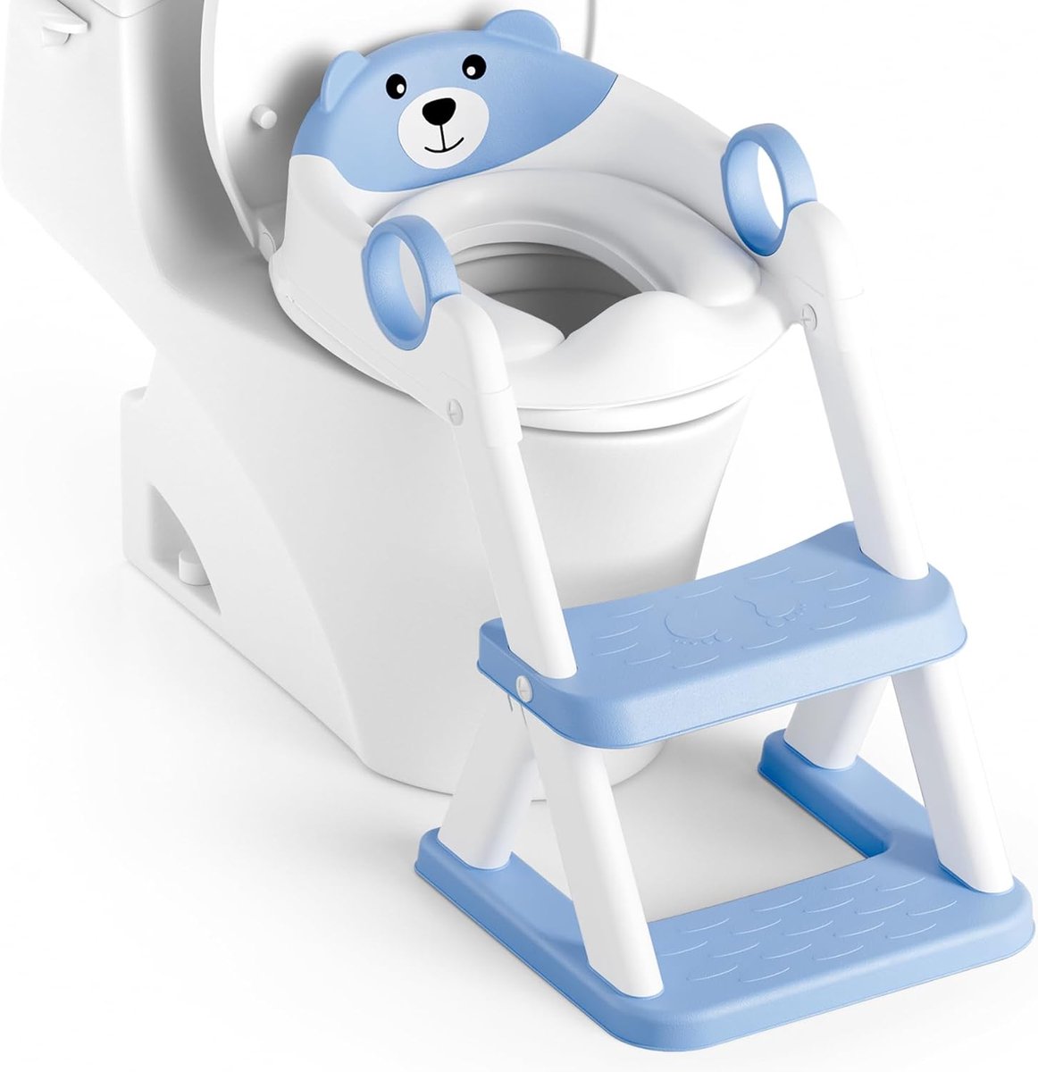 SnelShoppen - RABB 1ST Toiletladder voor Kinderen - Opgewaardeerde Kindertoilet voor Jongens en Meisjes - 2-in-1 Kindertoiletzit met Trap - Anti-Sproe