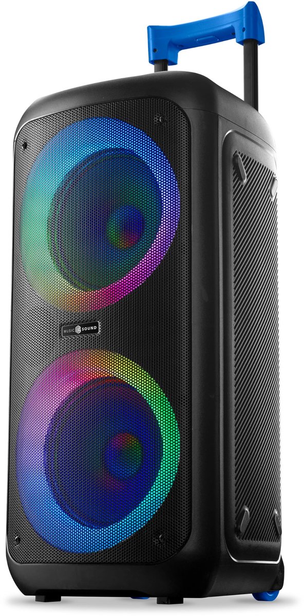 Draadloze Bluetooth Speaker Box met 80W Vermogen, RGB Disco Verlichting en Afstandsbediening