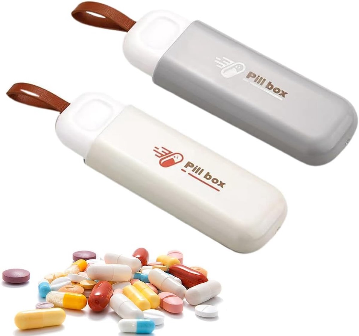 Mini 3 Pocket Pill Boxes - Draagbare Reiskoffer met Drie Compartimenten en Siliciumriem voor Medicijnen