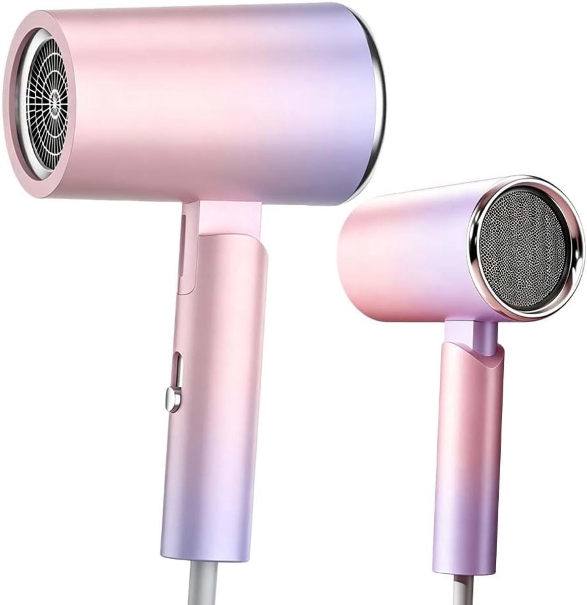 Reishaardroger 2400 W - compact en stil - roze kleurverloop - snelle haarstyling - ShopVlot