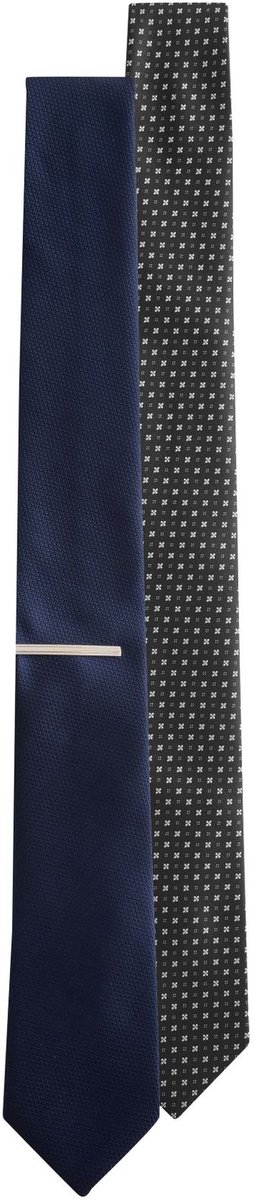 Next - Heren - Set van 2 stropdassen met textuur - Blauw