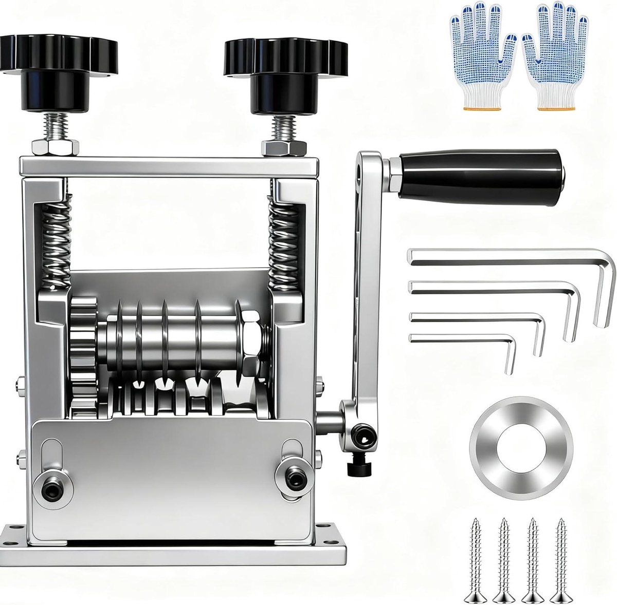 Elektrische kabelstripper - Draadstripmachine - Draden Recyclen - 6 Kanalen 5 Messen - 3-17 mm - Zilver