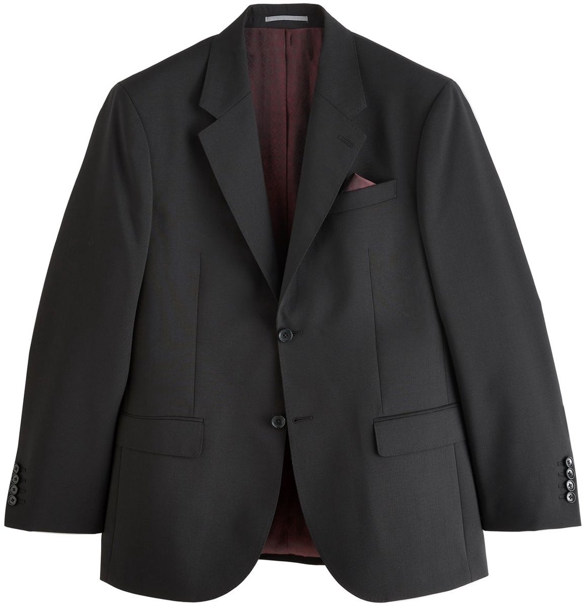 Next - Heren - Normale Pasvorm - Signature Nova Fides 100% Italian Wool Suit Jacket - Regular - Zwart