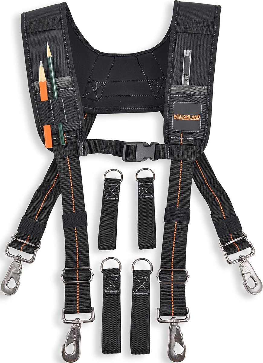 SnelShoppen - Gereedschapsgordelbretels voor Mannen, Tasbretels en Nageltasbretels, Verstelbare Gereedschapsriemen, Duurzaam en Comfortabel voor Kluss