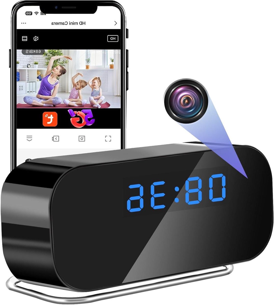 Verborgen Camera - Mini Camera - Thuis Bewaken - AI Gedragsdetectie - 1080p HD - Zwart