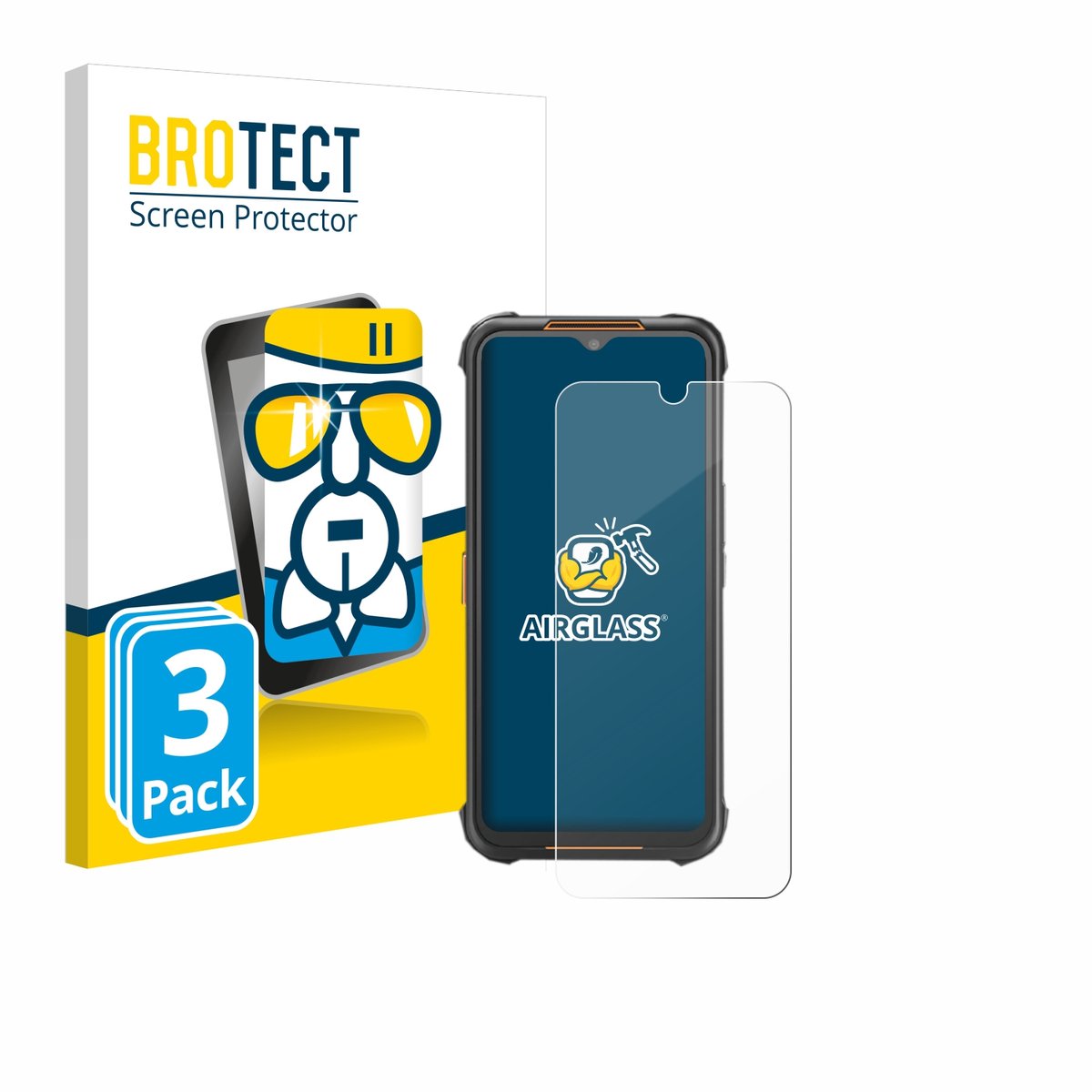 Screenprotector 3 Stuks voor AGM H5 Beschermglas transparant