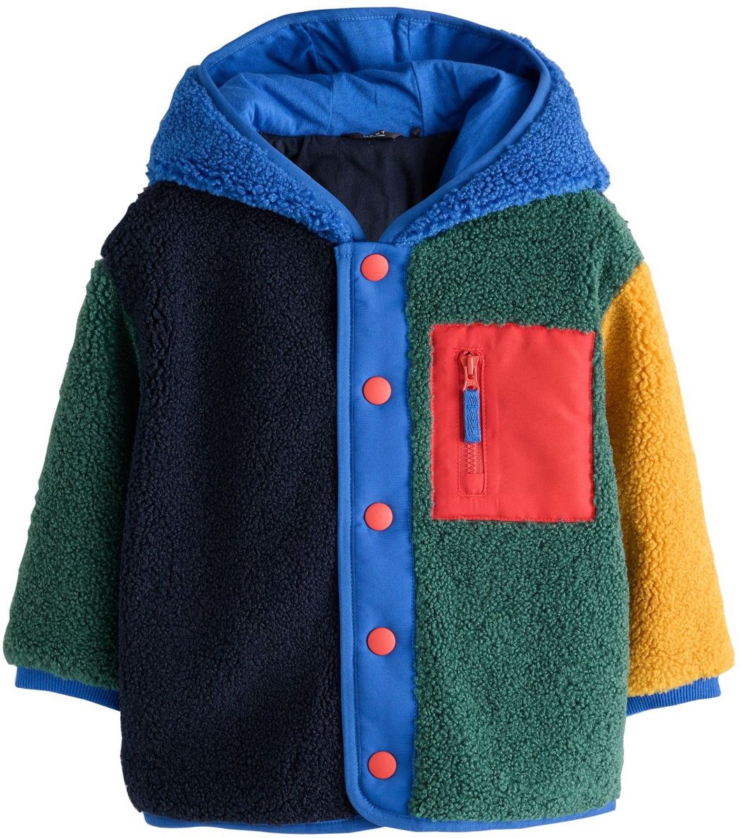 Next - Jongens - Fleece top met capuchon - Blauw