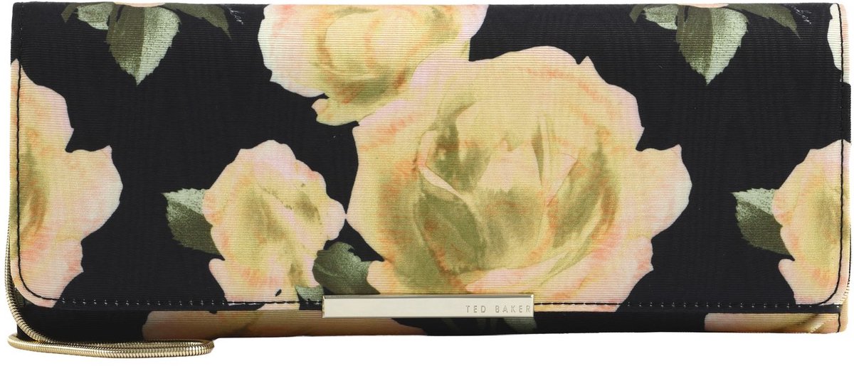 Ted Baker clutch Malliaa Printed Clutch Bag Black zwart
