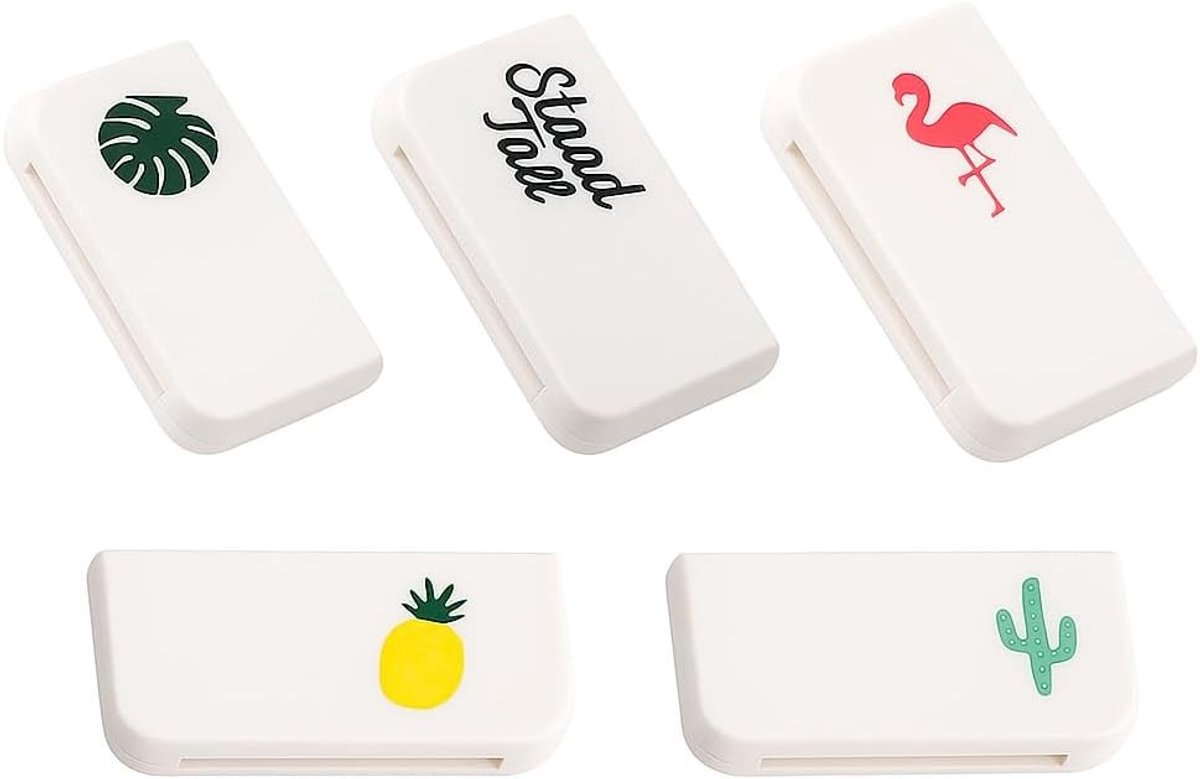 Kleine pillendozen set van 5 met 3 compartimenten - Mini tabletbox voor dagelijkse medicatie, vitamines en visolie tijdens het reizen