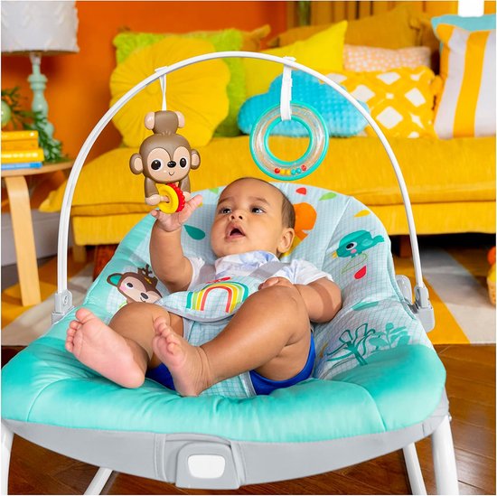 Baby Bouncer - Schommelstoel Kinderstoel - Ontspanning Spelen - Verstelbare Vibratie - Tot 18 kg - Wild Vibes — afbeelding 5