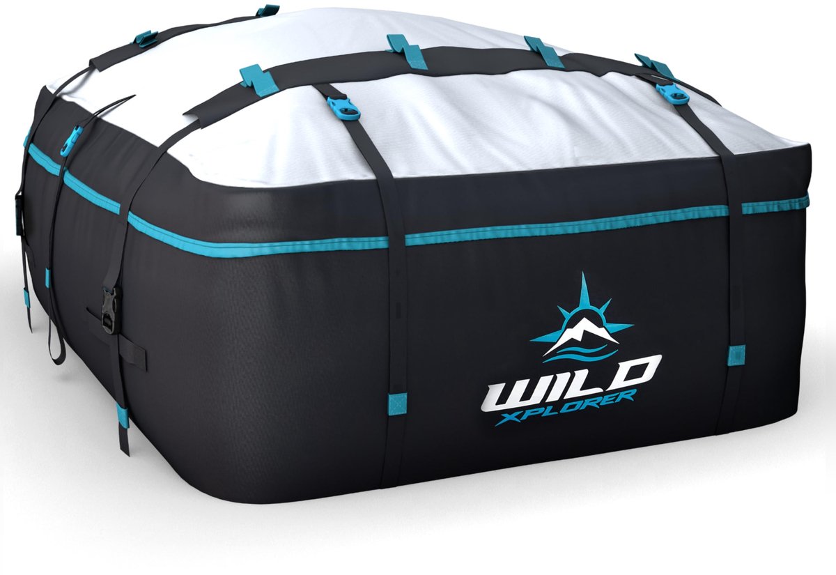 SnelShoppen - XL Waterdichte Car Rooftop Cargo Carrier Bag - 6 Koffer Universele Auto Top Carrier Zonder Dakdrager - Duurzame Bagagedrager voor SUV me