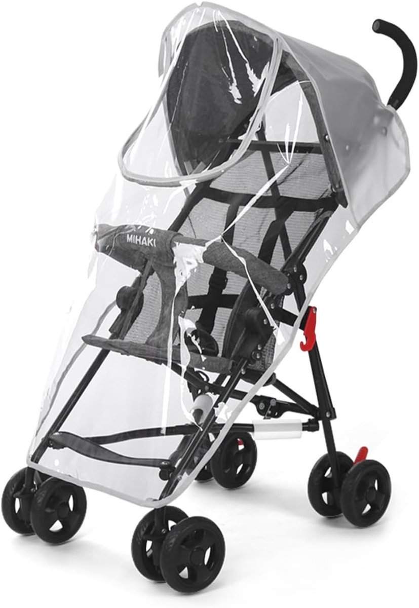 Universele regenhoes voor kinderwagens, bescherming tegen regen en wind, ademend materiaal, geschikt voor alle types buggy's en kinderwagens