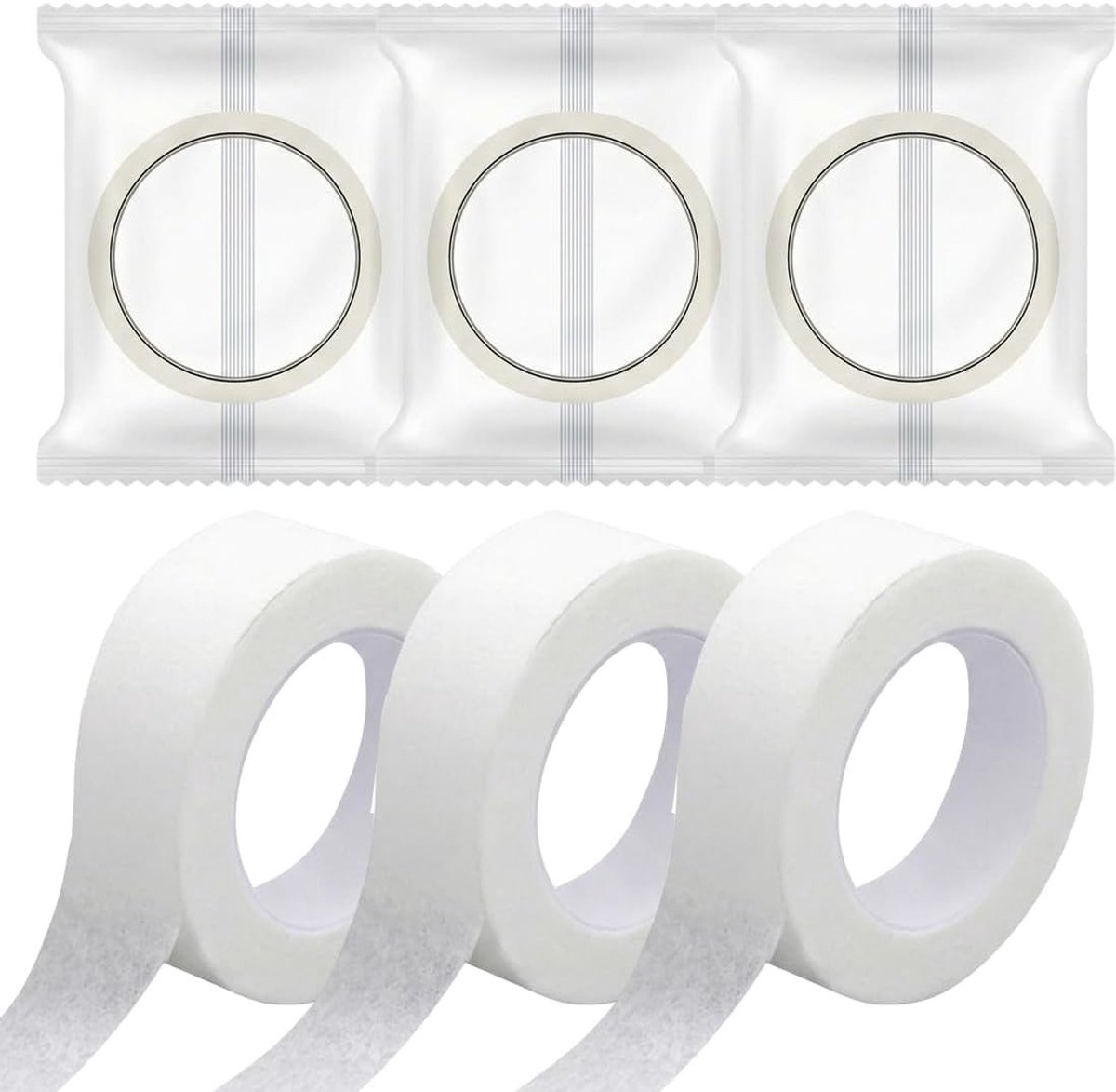 6 Rollen Micropore Tape voor Oorbellen, Sport en Kinderen - Huidvriendelijk, Zelfklevend, Ademend voor Wondverzorging en Wimperextensions, 1.2 cm x 9.14 m